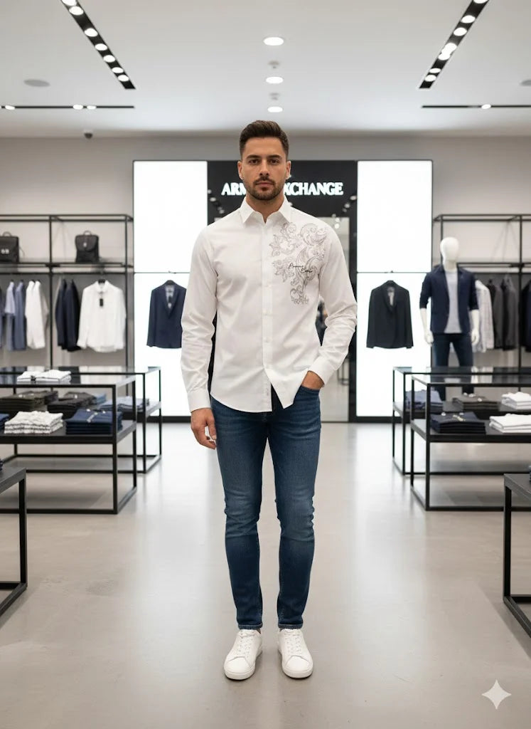 ARM*NI EXCH*NGE || Men's A|X Logo Graphic T-Shirt - Luxury Slim Fit Cotton Tee- FASHION MYST