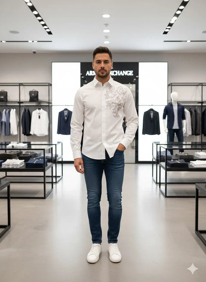 ARM*NI EXCH*NGE || Men's A|X Logo Graphic T-Shirt - Luxury Slim Fit Cotton Tee- FASHION MYST