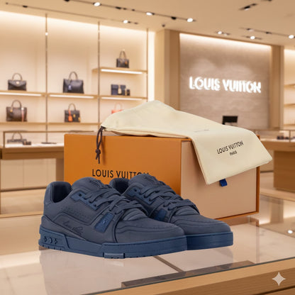 LOUIS VUITTON || Signature Low-Top: Midnight Blue Edition