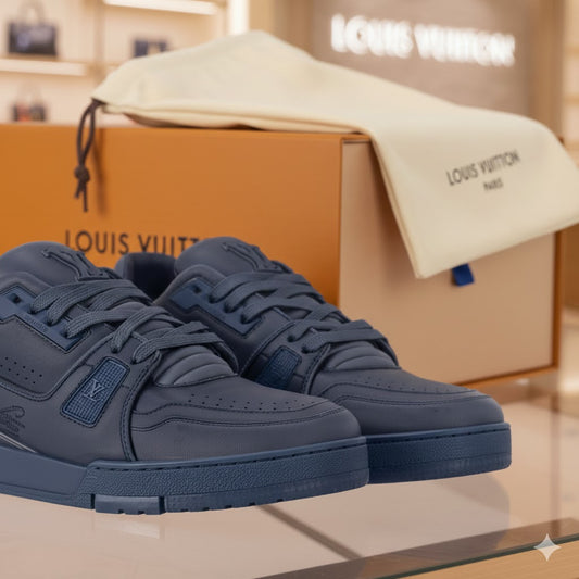 LOUIS VUITTON || Signature Low-Top: Midnight Blue Edition