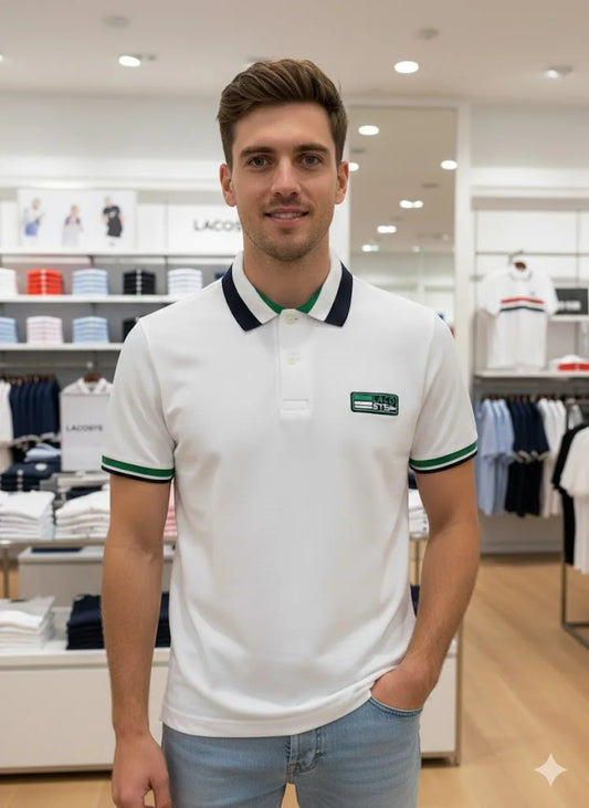 LACOSTE || Sport Men's Contrast Trim Piqué Polo Shirt – Athletic Fit