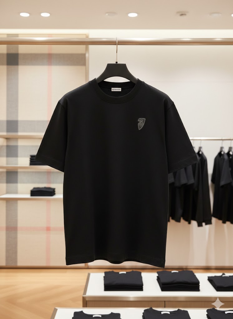 BURBERRY || EKD Graphic Print Cotton T-Shirt in Black