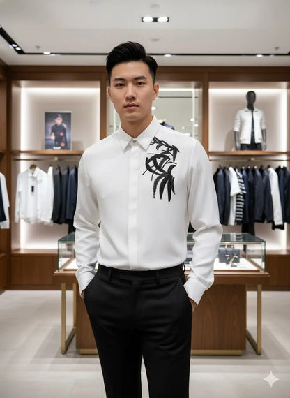 EMP*RIO ARM*NI || EA7 Men's Slim-Fit Rhinestone Embellished Button-Down Shirt