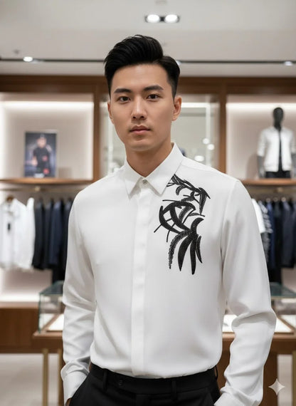 EMP*RIO ARM*NI || EA7 Men's Slim-Fit Rhinestone Embellished Button-Down Shirt