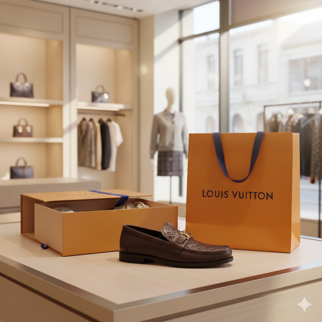 LOUIS VUITTON || Major Loafer – Marron Monogram Embossed Leather