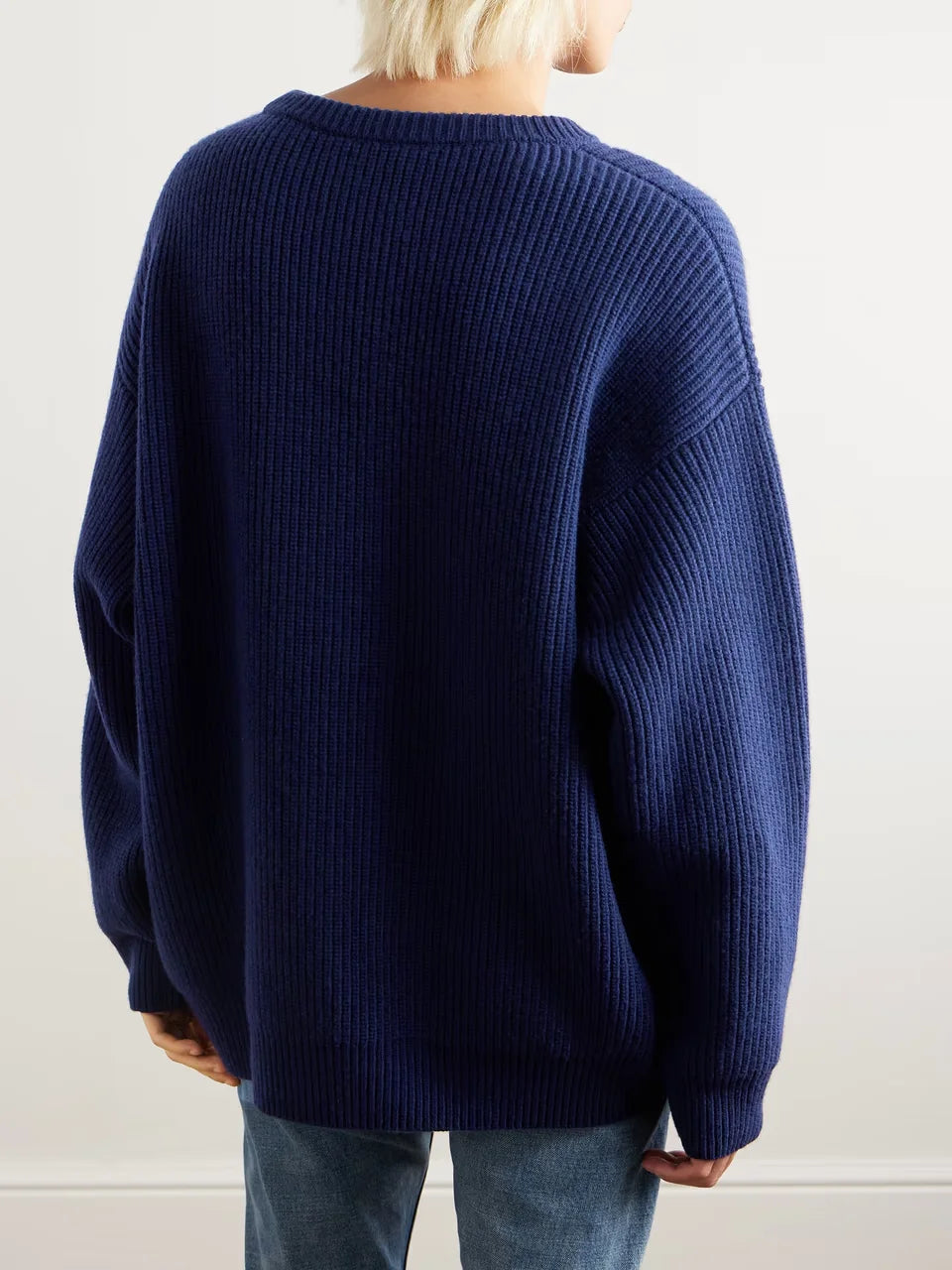 CELINE || Celine Homme Logo-Flocked Striped Button-Embellished Cotton Sweater