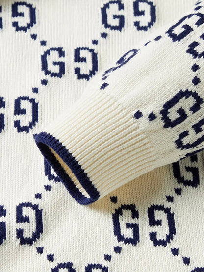 GUCCI || All Over GG Logo-Jacquard Wool Sweater