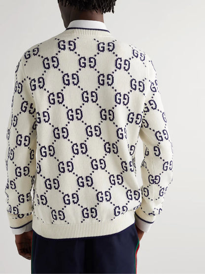 GUCCI || All Over GG Logo-Jacquard Wool Sweater