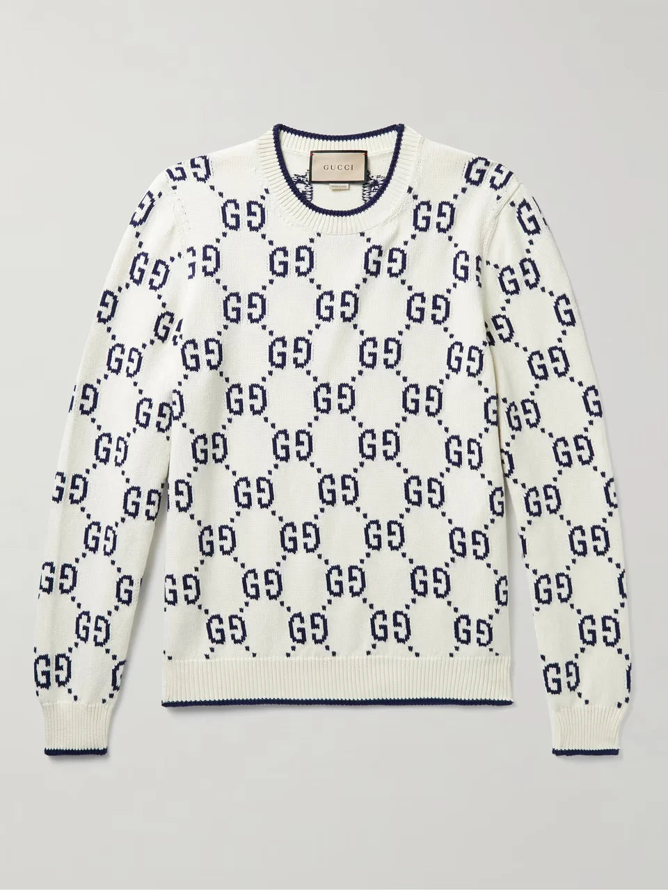 GUCCI || All Over GG Logo-Jacquard Wool Sweater