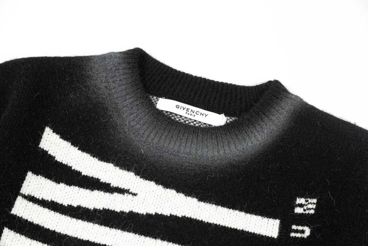 GIVENCHY || Branded Black Cotton Logo Knit Pullover