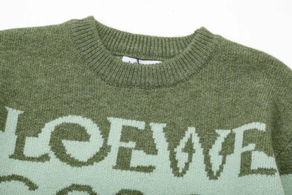 LOEWE || Men's Brand-Embroidered Relaxed-Fit Cotton-Wool-Jersey Pullover