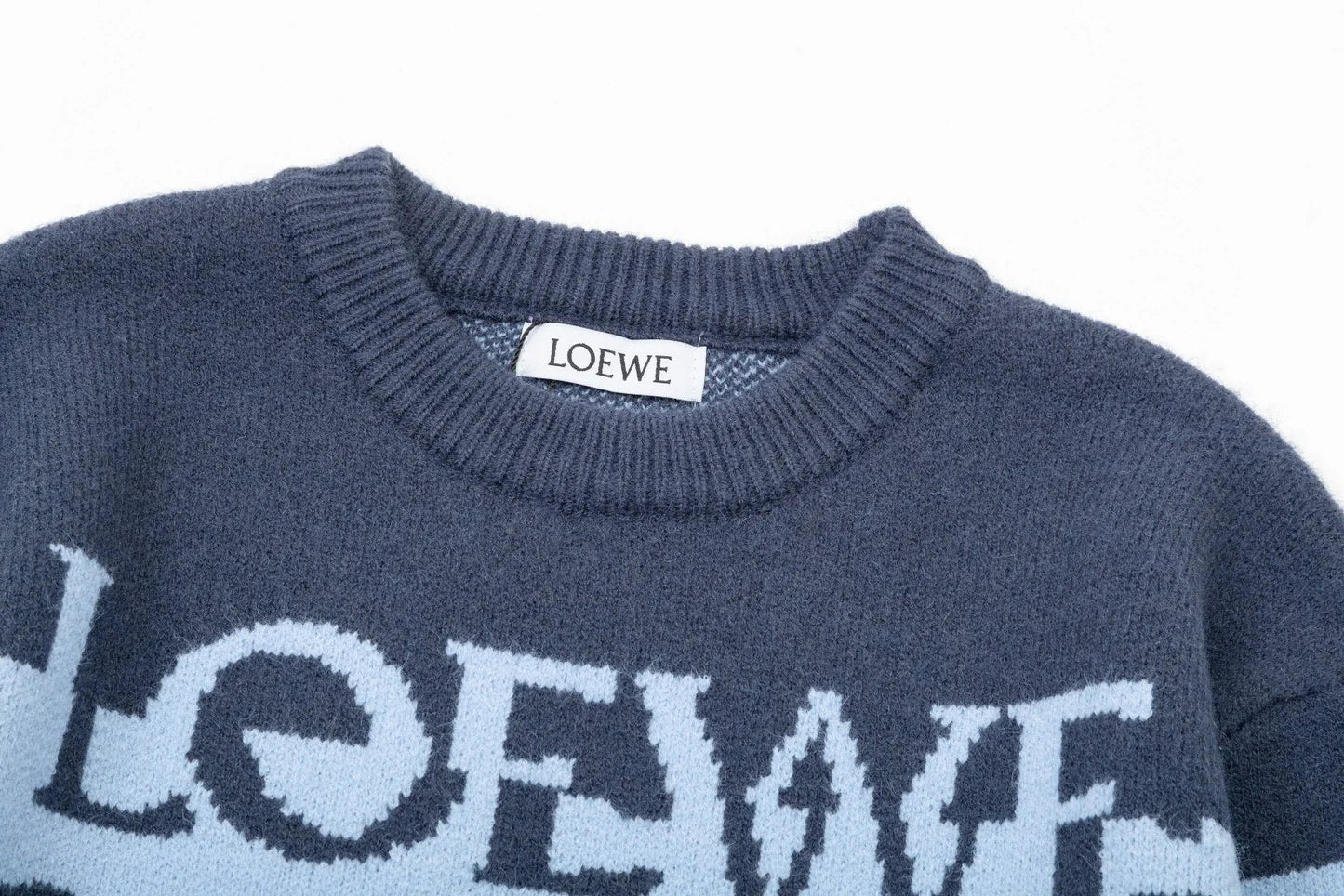 LOEWE || Men's Brand-Embroidered Relaxed-Fit Cotton-Wool-Jersey Pullover