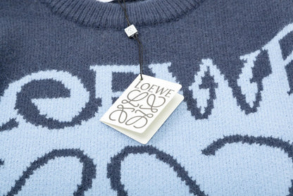 LOEWE || Men's Brand-Embroidered Relaxed-Fit Cotton-Wool-Jersey Pullover